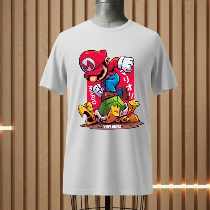 T-shirt homme blanc Very Ouest motif gaming rétro