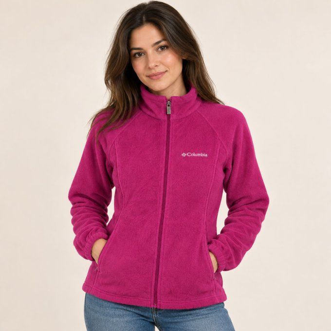 Polaire Columbia femme rose fuchsia zippée – Taille L